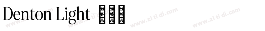 Denton Light字体转换
